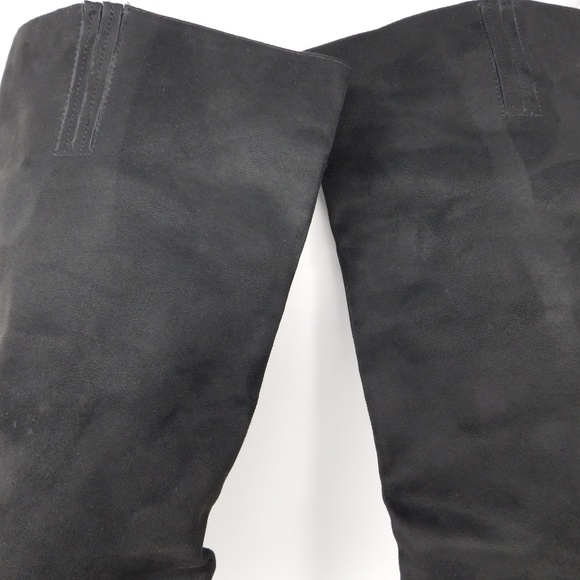 Open Edit Women's Boots Barbara Tall Pointed Toe Zipper Heels Black Size 8.5 M - Picture 10 of 13